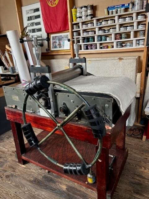 Melissa Strawser, Intaglio Printmaking Artist, Rembrandt Pelican Press I call Gray Press